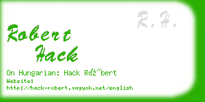 robert hack business card